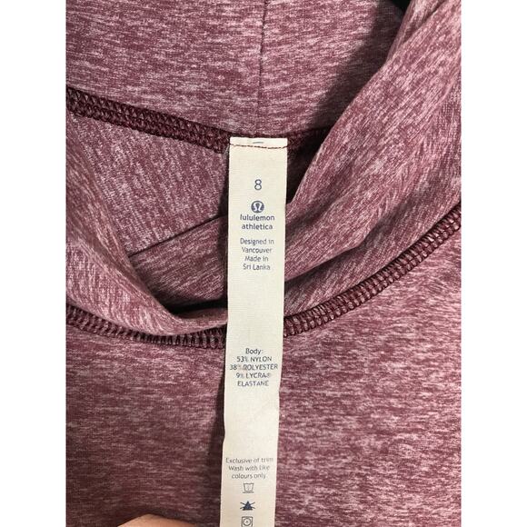 Lululemon Womens Warm Your Core Running Burgundy Pullover Ruffle Athletic Comfy - Picture 6 of 12
